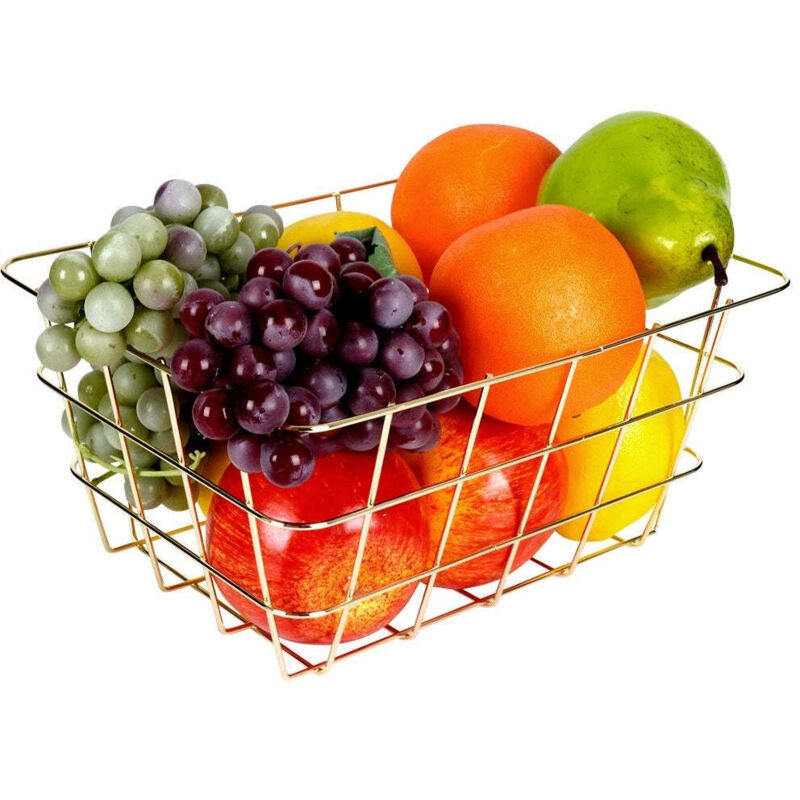 Panier De Courses En Métal Avec Aliments Jouets - 15 Pièces - Pour Enfants 5 Ans Et Plus