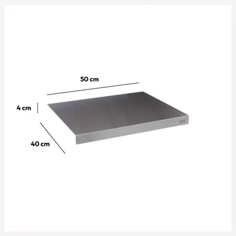 Planche à Découper En Acier Inoxydable 40x30 Cm - Planche à Pétrir Inox Avec Bord D'Arrêt