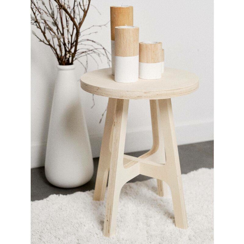 Tabouret Salle de Bain avec Étagère pour Enfants et Adultes Charge 150kg  32,5x32,5x43,5cm