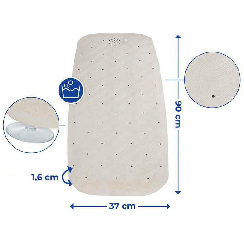 Tapis De Bain Antidérapant WENKO Meditation - 40x70 Cm, Motifs Galets, Avec Ventouses