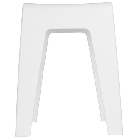 Wenko Tabouret pour toilettes Secura plastique Blanc (HxlxP) 20,5 x 48 x  33,5 cm