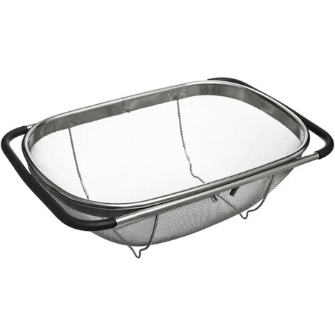 5Five Simply Smart – Passoire en acier inoxydable – Maille fine pour filtration – Poignées coulissantes ajustables – Largeur 54,5 cm (1/4)