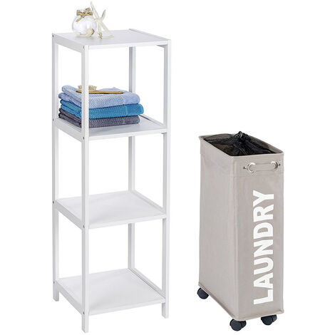 OSLO étagère de salle de bain, Corno panier à linge - set, WENKO (1/3)