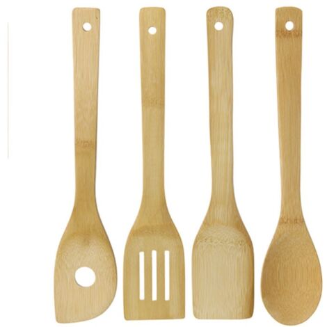 Set d'ustensiles de cuisine, 5 pièces, bambou