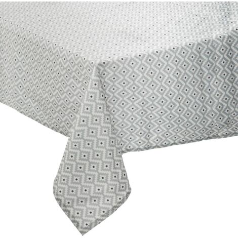 Atmosphera – Nappe anti-tache imprimée Etnik 240 x 140 cm – Polyester facile à entretenir – Motifs Art déco pour salle à manger