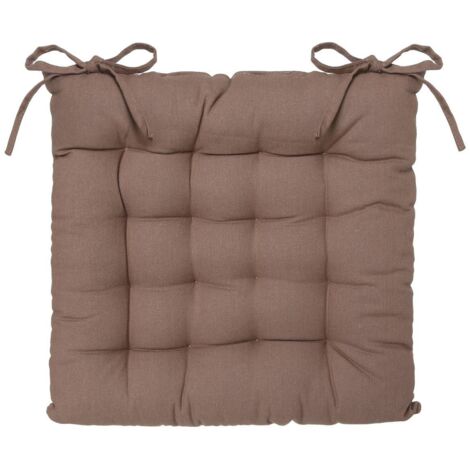 Galette de chaise gris taupe 38x38cm - Atmosphera créateur d'intérieur