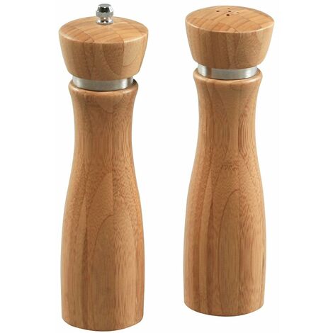 Kesper Moulin à sel et poivre bambou 6 cm diamètre 21 cm hauteur (1/2)