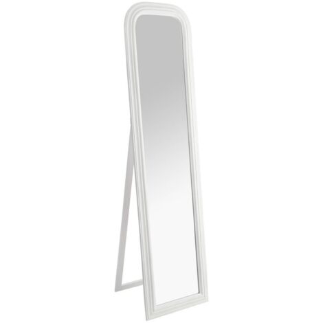 Atmosphera – Miroir sur pied blanc 40x160cm – MDF et Paulownia – Support stable pour installation facile – Pour chambres et salles de bain (1/6)
