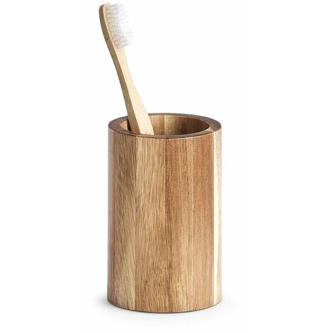 Mug brosse à dents, bois d'acacia, ZELLER (1/4)