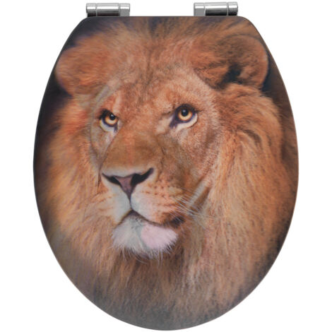 Wenko LION Abattant de WC motif 3D lion MDF résistant (1/6)