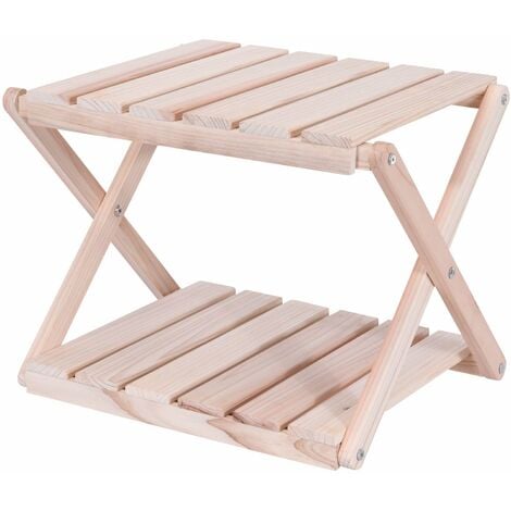 TEAK Tabouret naturel H 42 cm - Ø 30 cm