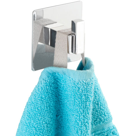 Anneau Porte-Serviettes Wenko Quadro - Acier Inox, Fixation Sans Perçage