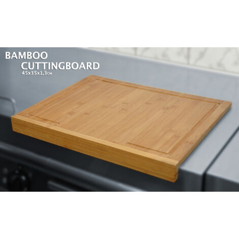 Planche à découper de cuisine en bambou extra large avec