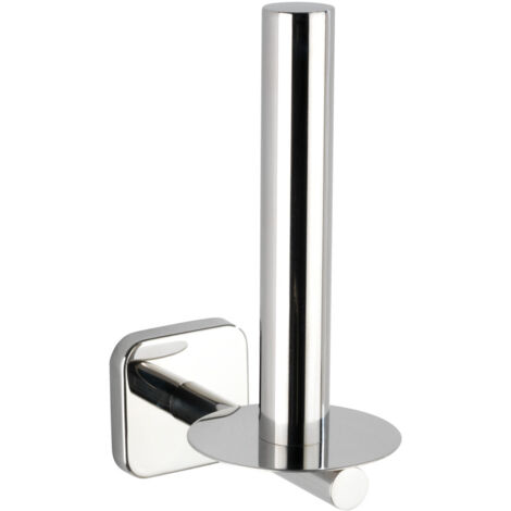 WENKO Stockeur papier toilette mural Mezzano, rangement papier toilette mural, Acier Inox, 7,5x18,5x12,5 cm, Brillant (1/4)