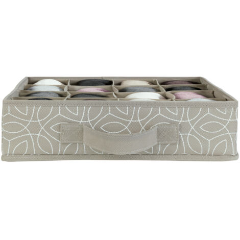 Wenko – Organiseur d'armoire 16 poches – Dimensions 31 cm x 31 cm x 8,5 cm – Plastique durable pour rangement bibelots et textiles (1/5)