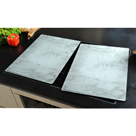 Lot de 2 plaques de protection pour plaque vitrocéramique, planche à découper - 60 x 52 cm