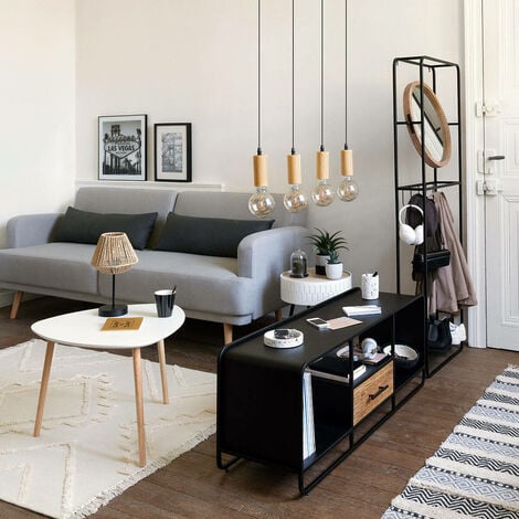 AYS lampe suspendue, cadre en bois, 80 cm