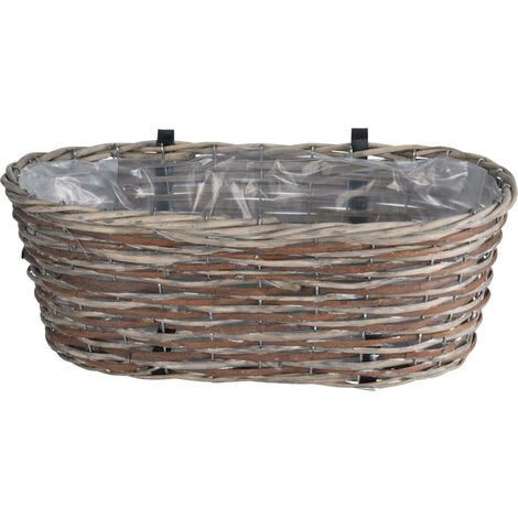 Progarden Kwietnik en osier brun clair 45x21x16 cm (1/2)