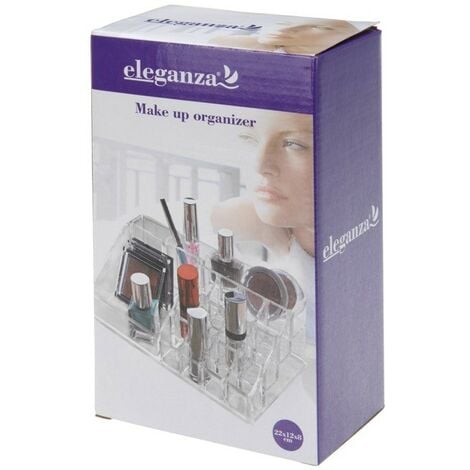 Newslly Organiseur De Maquillage En Acrylique Transparent Avec 3 Compartiments De Support De Pinceaux Et Couvercle Anti-poussière Pour Pinceaux Cosmétiques Avec Perles Blanches, Pour Salle De Bain