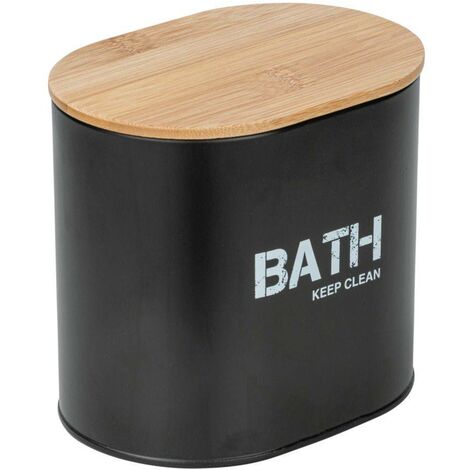 Récipient salle de bain GARA, couleur noir, Wenko (1/5)