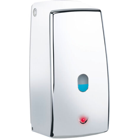 Wenko – Distributeur de savon infrarouge 650 ml – Capteur automatique sans contact – Montage avec vis ou adhésif – Design chromé élégant
