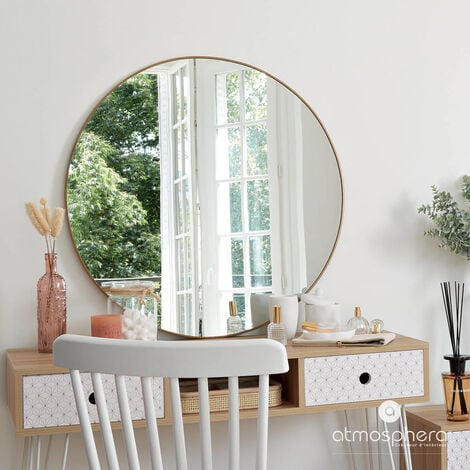 Miroir rond doré ALICE, Ø 76 cm