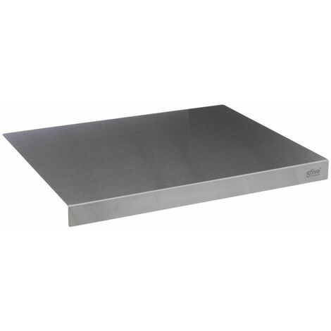 5Five Simply Smart – Planche à pétrir en acier inoxydable 50x40 cm – Couleur gris – Hygiénique et facile à nettoyer – Pour préparation de pâtes