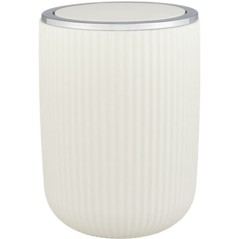 Poubelle pour salle de bain AGROPOLI, 20 cm, gris, WENKO