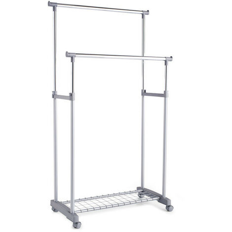 Zeller portant à vêtements gris réglable 94-170 cm (1/2)