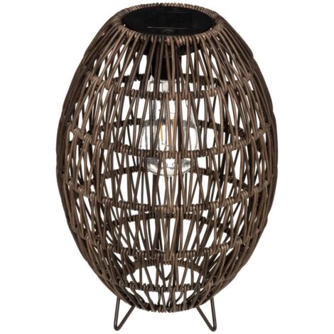 Lampe solaire en métal marron D 21 x H 32 cm - Atmosphera (1/5)