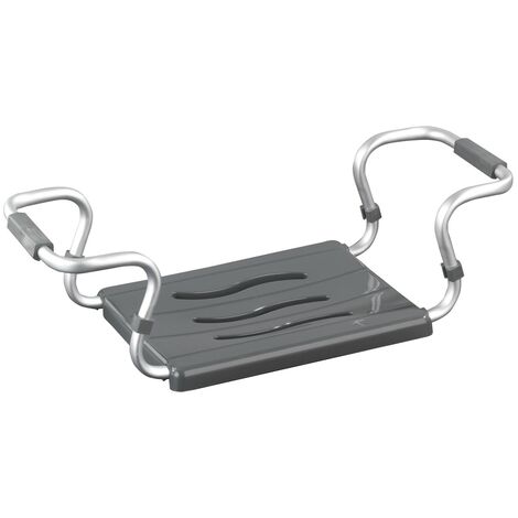 Wenko – Siège de baignoire ajustable 55-65 cm – Capacité de charge 150 kg – Construction en aluminium et plastique – Certifié TÜV et GS