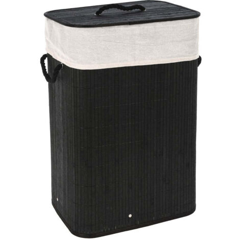 Panier à linge en bambou avec couvercle