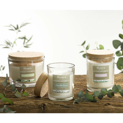 Coffret 2 Bougies Parfumées En Cire De Soja 100% Naturelle - Parfums Orange+Jasmin & Lavande+Vanille - Brûlée 20h - Cadeau