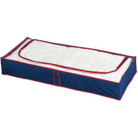 Wenko – Lot de 4 housses de rangement pour vêtements – Housse en PEVA – Face transparente – Dimensions L. 100 x l. 45 x H. 15 cm – Lavable et recyclable