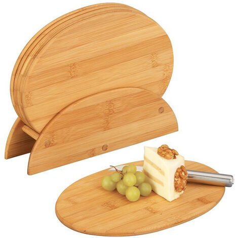 Zeller Set de 6 Planches à Découper Bambou Naturel (1/5)