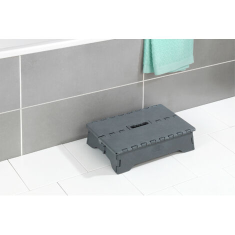 Marchepied pliant antidérapant – Charge maximale 250 kg – Surface 28x40 cm – Pieds en caoutchouc pour intérieur et extérieur – Poignée de transport – Maximex (1/6)