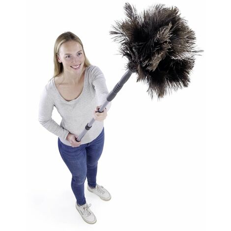 Plumeau Anti-Statique En Plumes D'Autruche Naturelles LIAOLI - Nettoyage Doux & Efficace Pour Meubles Et Surfaces Hautes