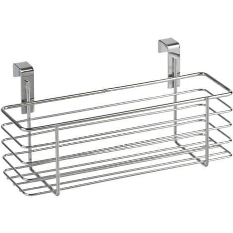 Wenko – Organiseur de cuisine rectangulaire multifonction – Pour rangement de détergents, éponges, épices – Installation facile avec 2 poignées