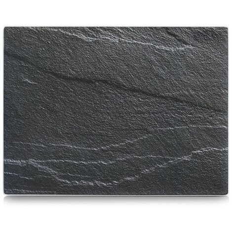 Planche à découper en verre trempé 40x30 cm – Résistante aux hautes températures – Antibactérienne – Pour préparation alimentaire – Zeller