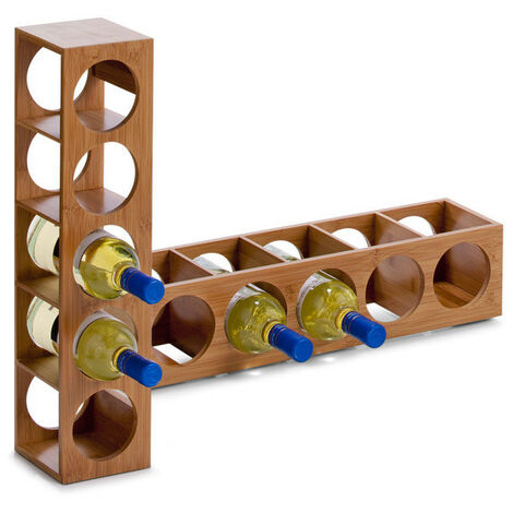 Range-bouteilles En Bambou Five - Capacité 48 Bouteilles - Dimensions L45 X P24 X H131 Cm - Poids 8.15 Kg - Design Naturel - 2