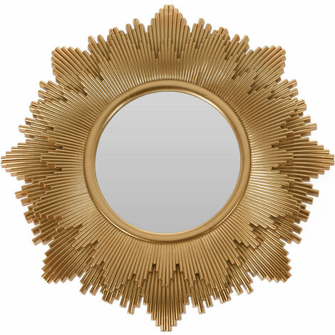 Horloge murale Sun Ø 78 cm + 2 miroirs glamour