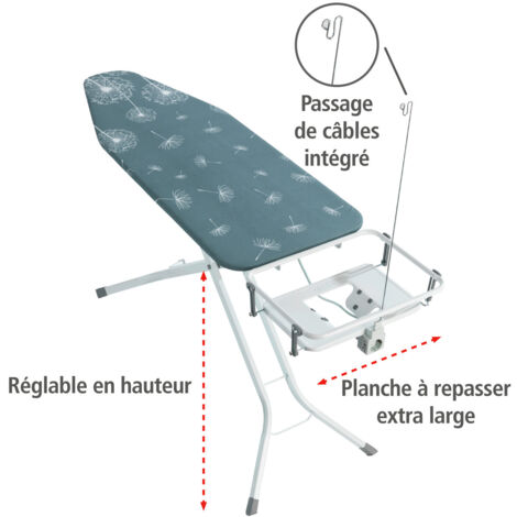 Rayen Table à Repasser Pour Manches - Housse Aluminium, Pliable, 52x11 Cm Blanc Mat