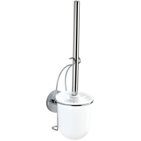 Porte-brosse MILAZZO + brosse WC, Vacuum-Loc - acier chromé, WENKO (1/4)