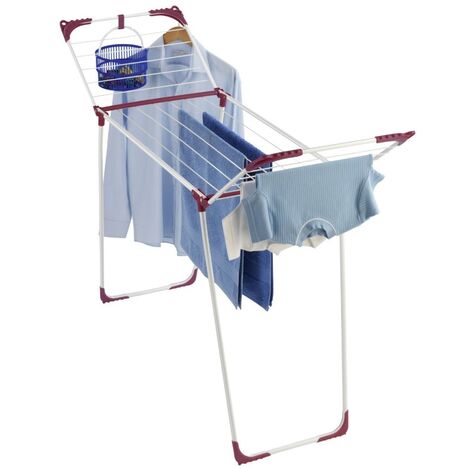 Wenko – Séchoir à linge pliable 13m – Structure métallique légère – Dimensions pliées 87x45x6cm – Pour espaces réduits et rangement facile