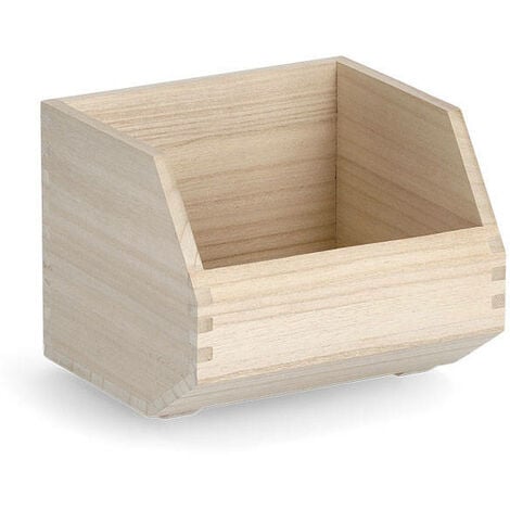 Conteneur de rangement de boîte à thé en bois avec couvercle