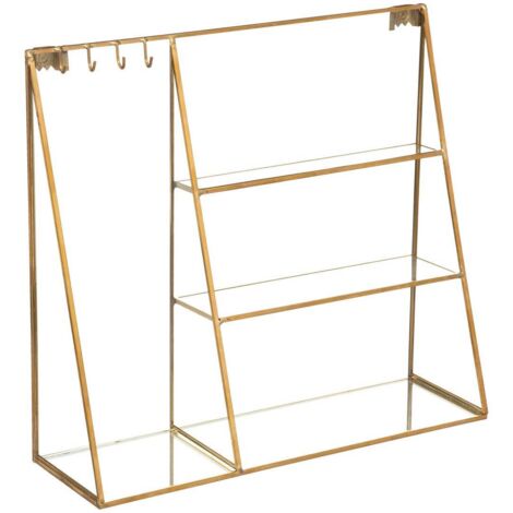 Porte-bijoux mural en Laiton et Verre 30 x 27 cm - Atmosphera (1/3)
