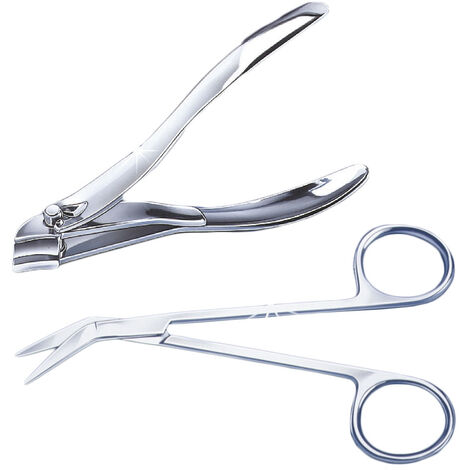 Coupe-ongles Ciseaux Incurvés Double Face - Couleur Rose - Manuelle, Neuf