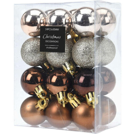 Set de boules de Noël, Ø 4 cm, 20 pièces (1/5)
