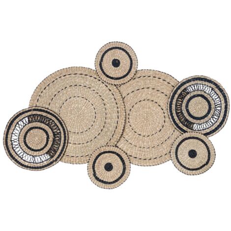 Déco murale Isaure en paille & métal 115x72cm - Atmosphera créateur d'intérieur (1/3)