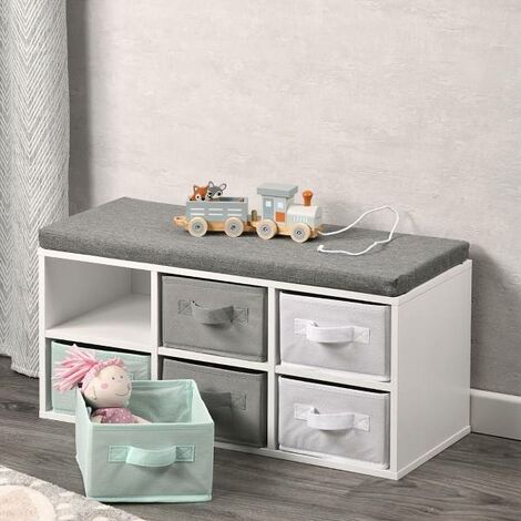Banc pour enfants avec 6 organisateurs en textile, Kesper